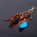 Dream Catcher Keychain Peacock Feather Car Key Ring Women Girl Jewelry Gift