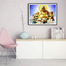 Buddha Lotus Diamond Painting Kits Full Round Drill Wall Decor 40x30cm (2)