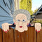 Garden Illustration Fence Decoration Wood Old Man/Lady Yard Art Sign (B) Newly
