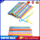 00 Pcs Flexible Plastic Bendy Mixed Colours Party Disposable Drinking Straws