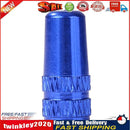 Aluminum Alloy Bicycle Tire Gas Nozzle Valve Cap Cycling Dust Cover (Blue) Newly