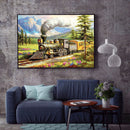 5D Full Round Drill Mosaic Craft DIY Forest Train Rhinestone Diamond Painting