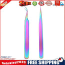 Rainbow Tweezers Nail Rhinestone Picker Nail Art Eyelash Tool (T-1+T-2)