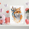 Frameless Oil Paint By Numbers DIY Fox Picture Craft Kit for Home Living Room