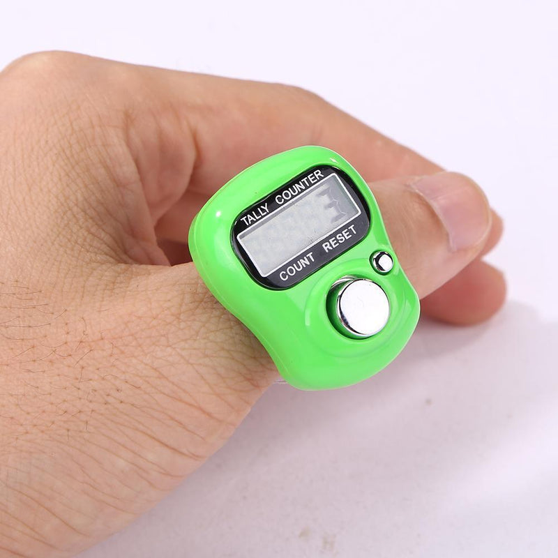 Mini Finger Counter LCD Electronic Digital Counter Range 0-99999 (Green)