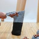 4pcs Cute Table Chair Leg Cover Foot Sock Floor Protectors (Gray+Black)