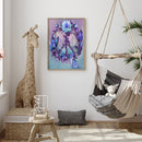 5D DIY diamond painting round diamond flowers and butterflies E6666 Newly
