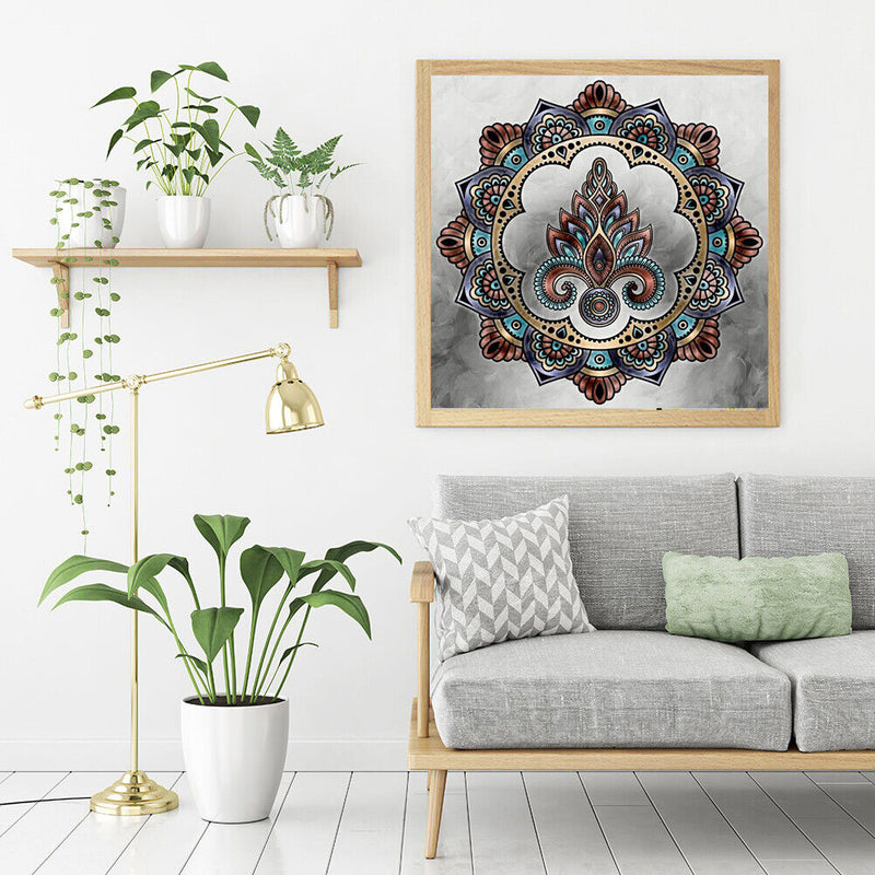 Abstract Mandala Oil Paint By Numbers Kit DIY Acrylic Painting Wall Art Picture
