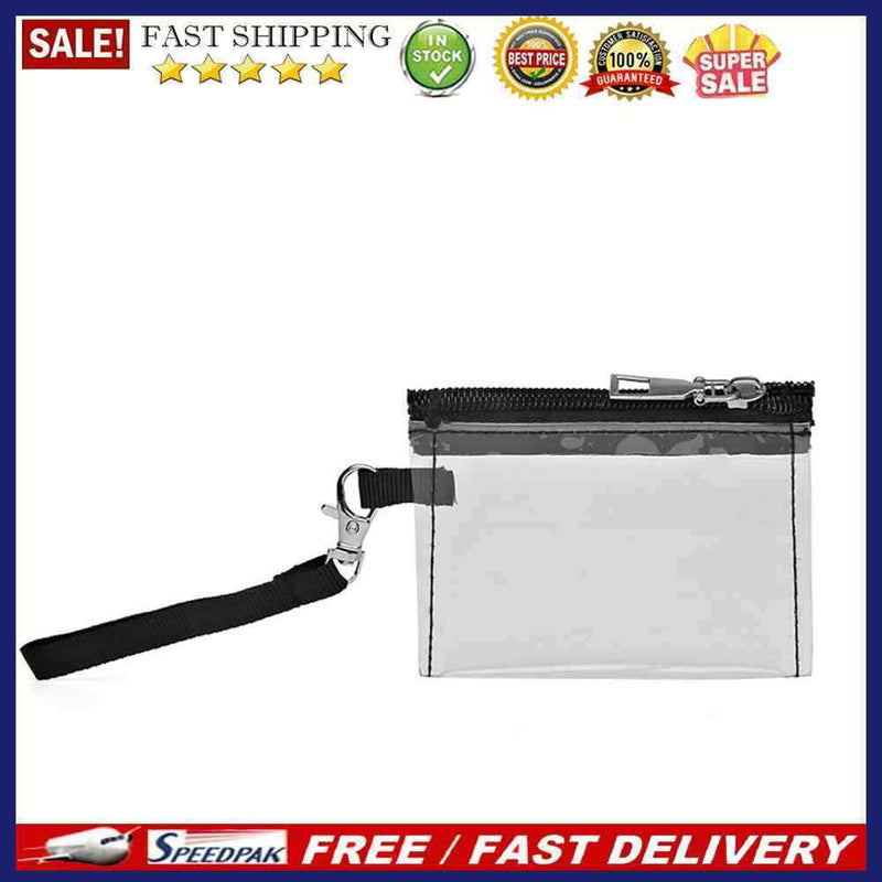 Beach Transparent Cosmetic Bag Women Mini PVC Clear Zipper Clutch Beauty Case