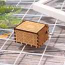 Wooden Carved Retro Hand Crank Music Box You Are My Sunshine Music Box (B) Newly
