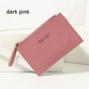Name Card Holder Pure Color Short Purse Mini Business Wallet Credit Card Holder