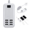 1.5m Cable Multi 6-Ports Portable Socket Power Supply Adapter USB Phone Charger
