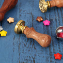 Retro Wax Sealing Stamp Wood Handle Grip Post Craft Stamping Art Decor (B) Newly