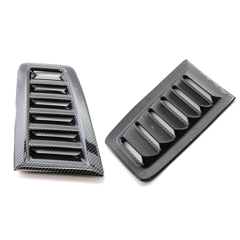 Universal ABS Plastic Car Hood Bonnet Vents RS MK2 Style Carbon Fiber Look Newly