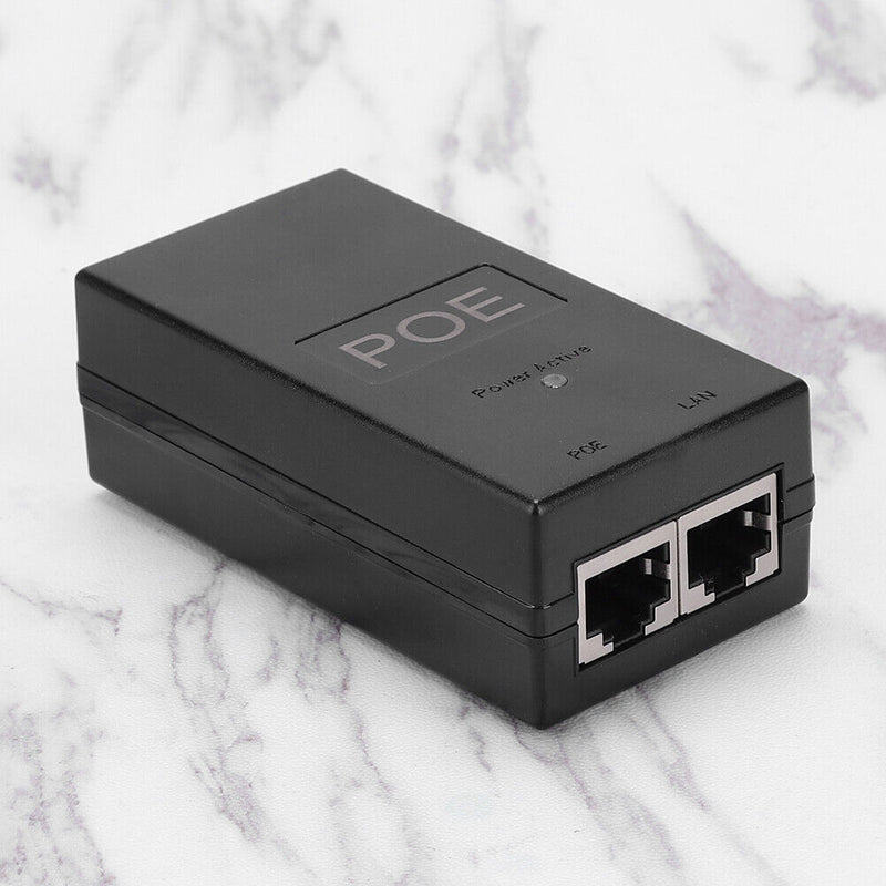 15V 0.8A 24W Desktop POE Power Injector Ethernet Adapter Surveillance CCTV