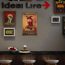 Retro Dragon Reading Book Metal Painting for Bar Pub Tin Plaques Wall Sign