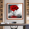 5D DIY Full Round Drill Diamond Painting Red Rose Mosaic Rhinestone Drawing