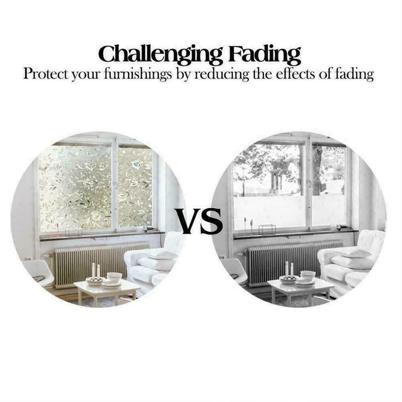 Frosted Window Film Privacy Glass Doors Curtains Decorative DIY M8Y2 J6N6