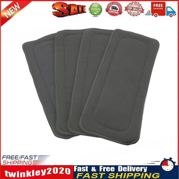 1pc Reusable 4 Layers Bamboo Charcoal Insert Baby Cloth Diaper Nappy Use Newly