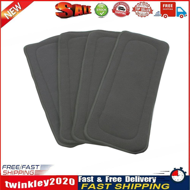 1pc Reusable 4 Layers Bamboo Charcoal Insert Baby Cloth Diaper Nappy Use Newly