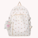 Fashion Floral Backpack Nylon Preppy Style Large Capacity Travel School Bags