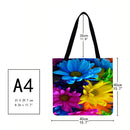 Chrysanthemum Printed Shoulder Shopping Bag Casual Large Tote Handbag