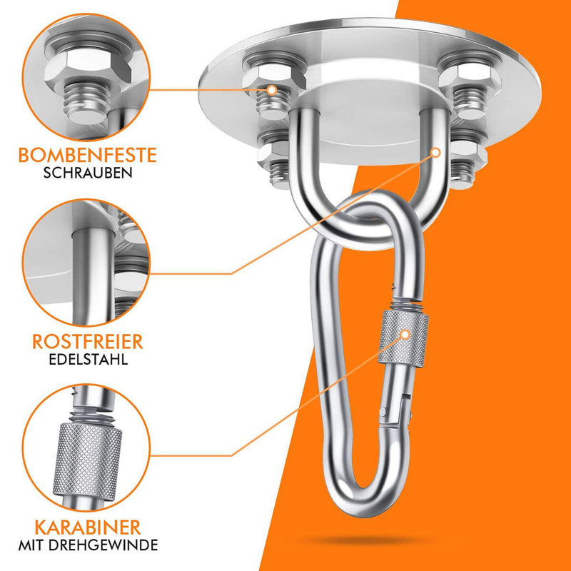 Hammock Hanging Kit - Ultra Durable 500KG Capacity Stainless Steel Hook Hanger