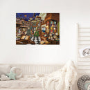 Cozy Study Room Canvas Paint By Numbers Oil Hand Painted Kit Home Wall Art