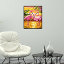 5D DIY Round Diamond Painting Three Pink Birds Cross Stitch Mosaic Bead Art K