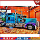 5D DIY Retro Blue Truck Diamond Painting Full Square Drill Rhinestone Pictu