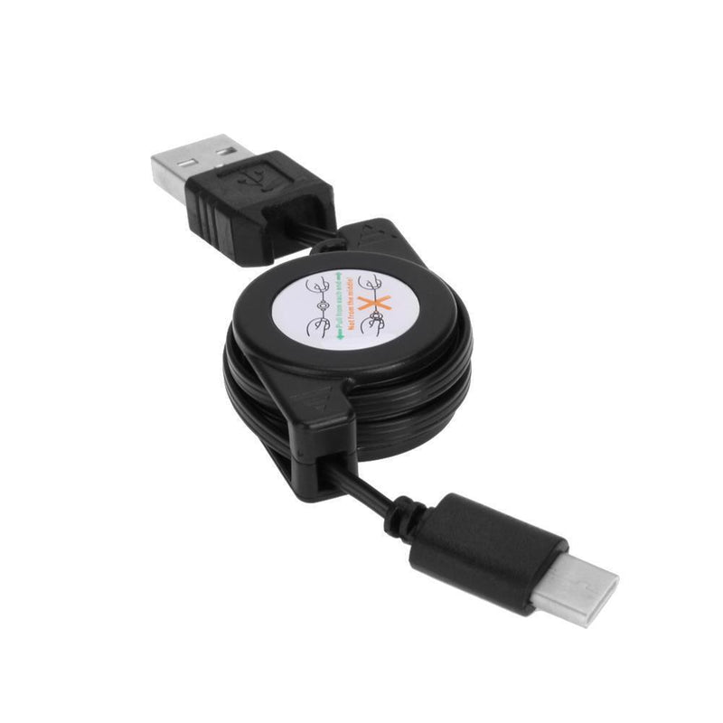 JUNERAIN USB-C-USB3.1 Retractable Cable for Data Sync, Charging Cable, 5