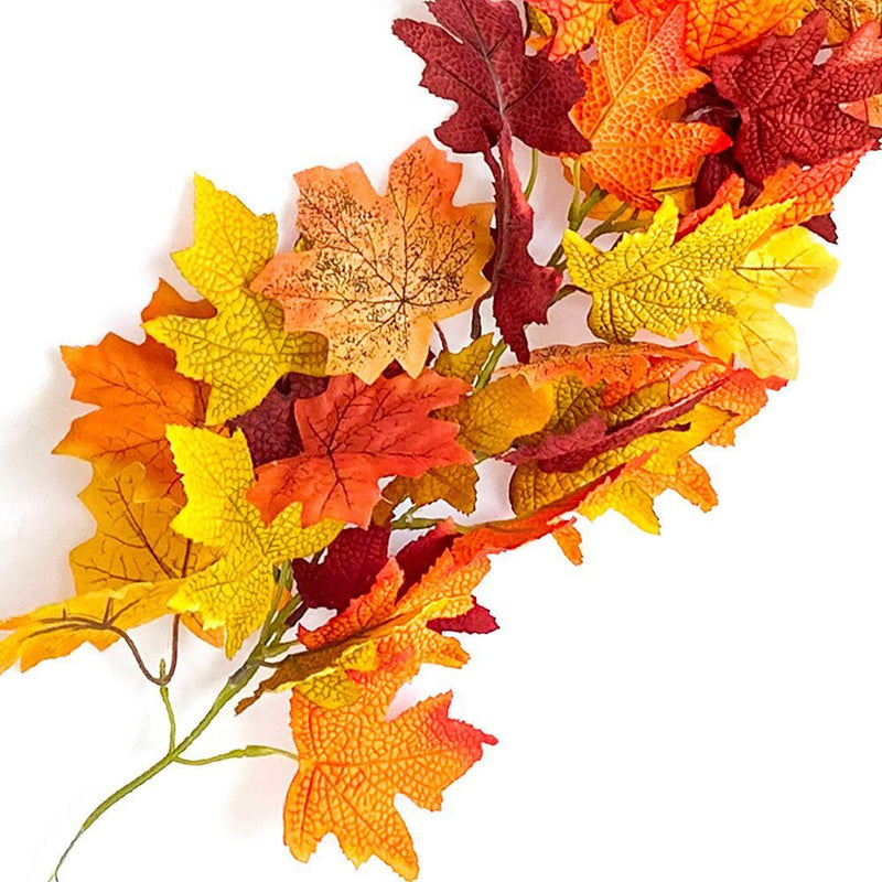 Wedding Decor Thanksgiving Day Wall Hanging Plants Faux Maple Leaf Cane Vine