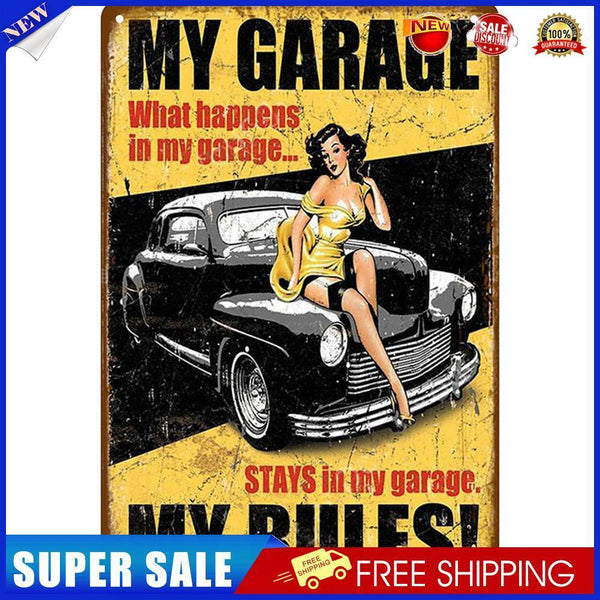 Car Beauty Metal Plate Tin Plaque Bar Pub Wall Art Sign Decoration for Home