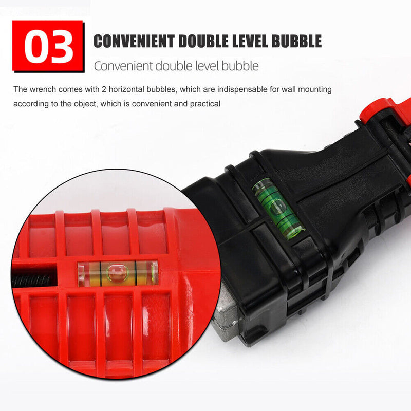 18 in 1 Foldable Water Pipe Double End Wrench Basin Bottom Repair Pliers  Newly