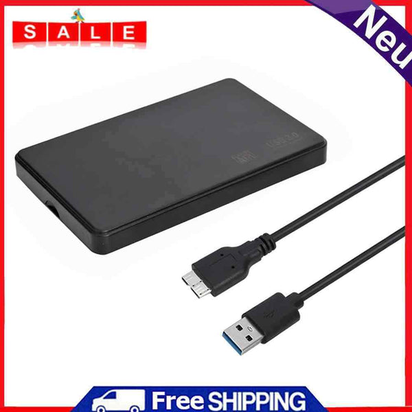 USB 3.0 Hard Drive Case Enclosure 2.5"" Serial Port SATA HDD SSD Adapter Box