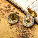Mini Portable Copper Navigation Compass Outdoor Luminous Flip Compasses Newly