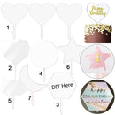 DIY Dessert Cake Decorating Tool Happy Birthday Cupcakes Acrylic Cake Topper