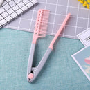 Portable V Type Hair Straightener Comb Folding DIY Hair Styling Clip Tool Newly