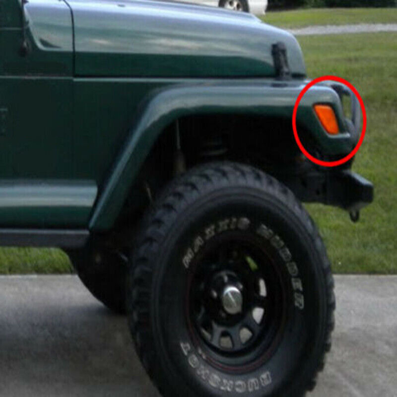 For Jeep Wrangler Driver + Passenger Side Marker Light Lamp Assembly Pair 97-06