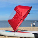 42 Inch Folding Kayak Wind Paddle Sailing Popup Sail w/Clear Window(Red) Newly