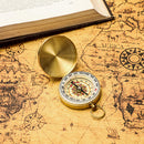 Mini Portable Copper Navigation Compass Outdoor Luminous Flip Compasses Newly