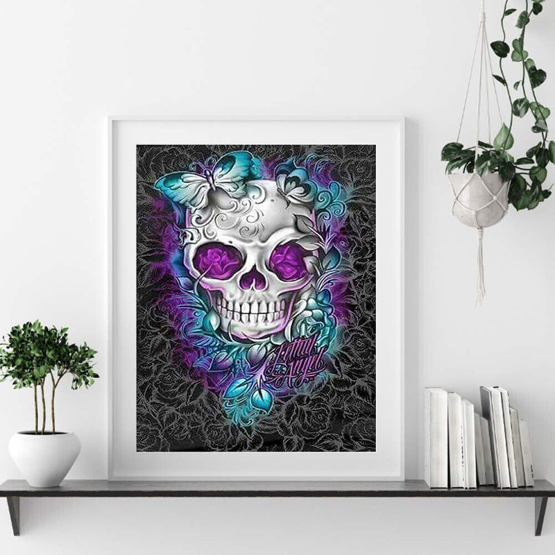 Oil Paint By Numbers Picture DIY Drawing Butterfly Skeleton Kit Art work