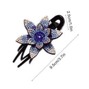 Flower shape Dovetail Barrette Styling Tools Rhinestone Hairpin Hair Clips
