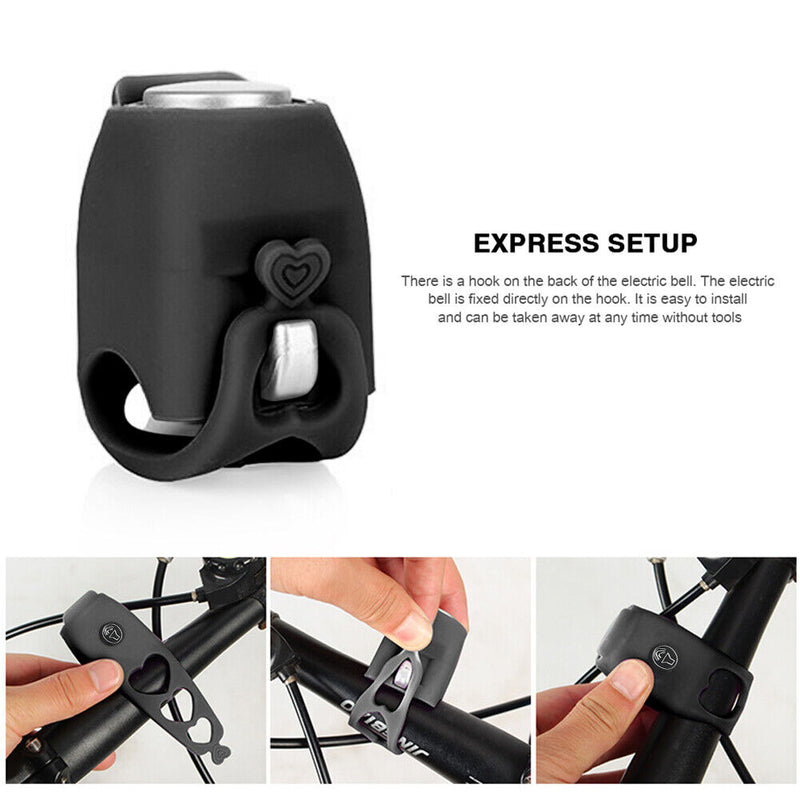 120dB Electric Cycling Bike Bells Horn Rainproof MTB Bicycle Handleable Bell Ring