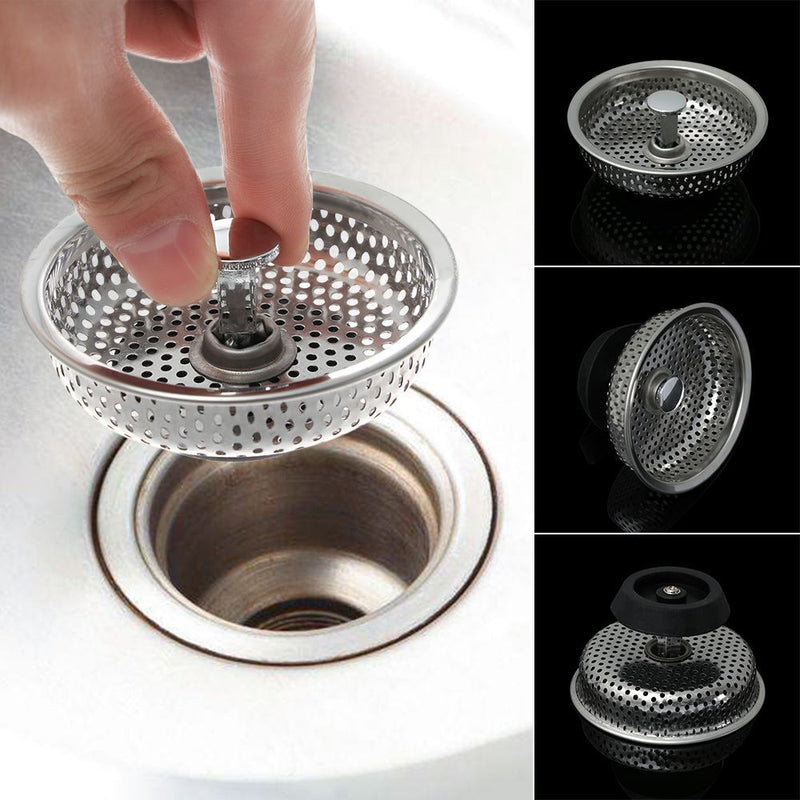 Waste Drainer Sink Strainer Food Hair Stopper Colander Plug Filter Basket