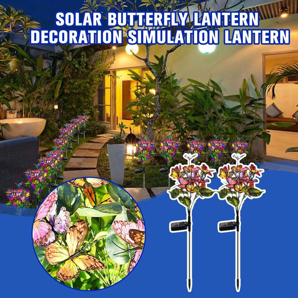 Butterfly Solar Led Light Outdoor Garden Gazebo Decor Light Lawn Pathway Lamp`