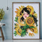 DIY 5D Diamond Sunflower Girl Part Special Drill Rhinestone Painting Kit
