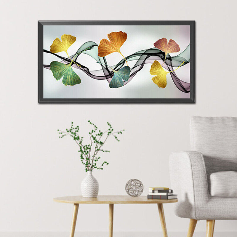5D DIY Full Round Drill Diamond Painting Ginkgo Biloba Handmade Home Art Deco