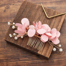 Jewelry Romantic Bridal Clips Bridesmaid Tiara Red Flower Hair Pin  Hair Combs