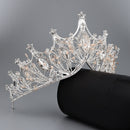 Bride Goth Baroque Queen Crown Black Tiaras for Women Crystal Wedding Crowns